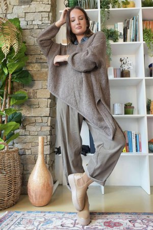  Big Softie Super Slant Knit Jumper Earth /12=